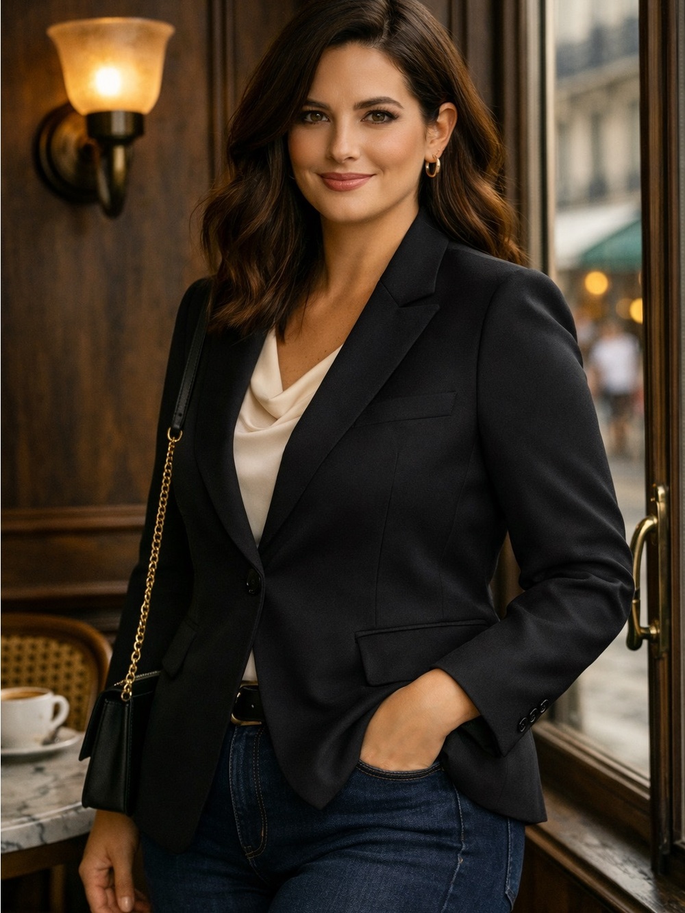 WHBM Classic Black Women's Blazer - Tailored Jacket, Size 18